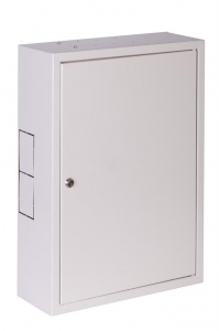 Netrack wall-mounted cabinet, 19--, 3U/400mm - grey, metal door