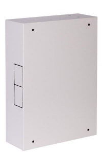 Netrack wall-mounted cabinet, 19--, 3U/400mm - grey, metal door