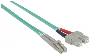 Intellinet Fiber optic patch cable LC-SC duplex 15m 50/125 OM3 multimode