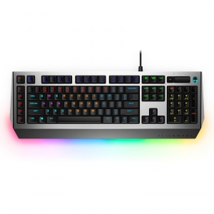 Tastatura Cu Fir Dell Alienware PRO Gaming AW768, Iluminata, Led Multicolor, Gri