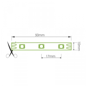 WE banda LED flexibila 5m rezistenta la apa | 60buc/m | 5050 | 14.4W/m | 12V DC
