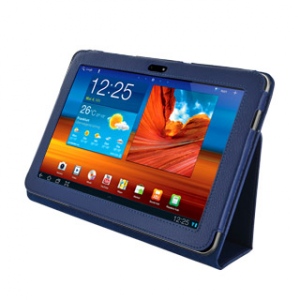 4World husa cu suport pliabil pt Galaxy Tab 10.1, albastra