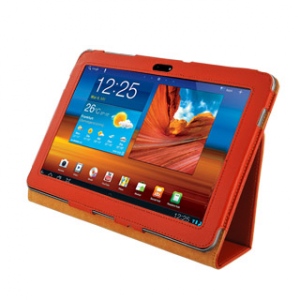 4World husa cu suport pliabil pt Galaxy Tab 10.1, portocalie