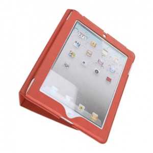 4World carcasa cu suport cu picior pt iPad3|9.7--, slim, rosie