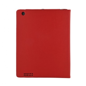 4World carcasa cu suport cu picior pt iPad 2/3/4, suport pliabil, rosie