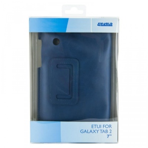4World husa cu suport pt Galaxy Tab 2, Ultra Slim, 7--, albastra