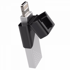 Memorie USB Silicon Power Z50 OTG Lightning+ 64GB USB 3.1 Silver