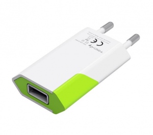 Techly incarcator USB subtire 230V -> 5V/1A alb-verde