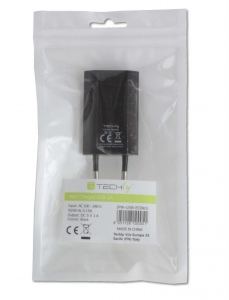 Techly Slim încărcător USB 230V -> 5V/1A negru