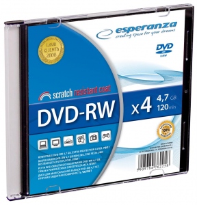 DVD-RW ESPERANZA [ slim jewel case 1 | 4.7GB | 4x ] carton 200 pcs