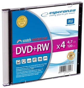 DVD+RW ESPERANZA [ slim jewel case 1 | 4.7GB | 4x ] carton 200 pcs