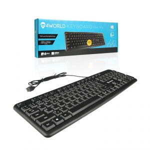 Tastatura Cu Fir 4World 10264 USB Negru