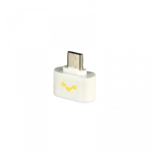 Whitenergy OTG Micro USB 2.0 [M]|USB 2.0 [F], alb