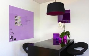 NAGA Magnetic glass board 60x80 violet