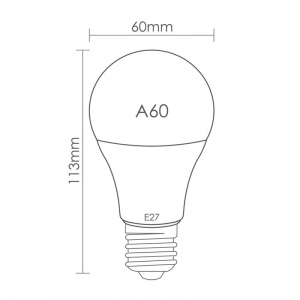 Whitenergy bec LED | E27 | 8 SMD2835 | 8W | 230V | alb cald | A60