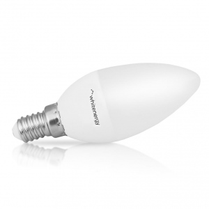 Whitenergy bec LED |10xSMD2835| C37 | E14 | 5W | 230V |alb cald| laptos