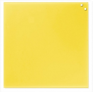 NAGA Magnetic glass board 45x45 cm yellow