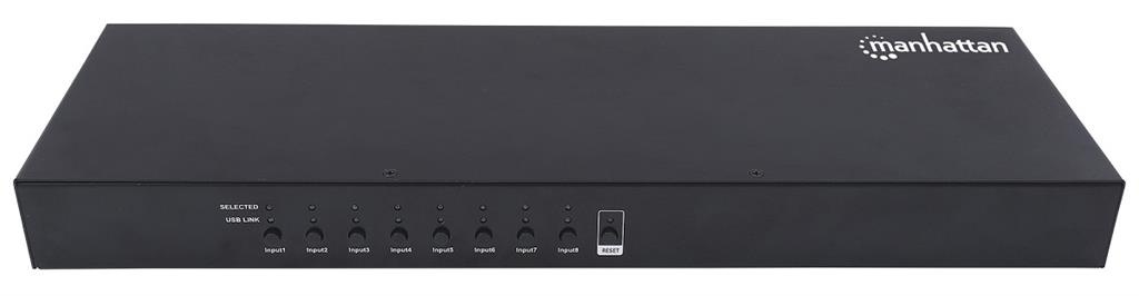 Manhattan 8-port HDMI/USB KVM switch 8x1 with USB cables included black