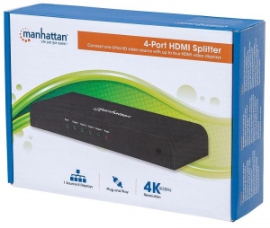 Manhattan Splitter HDMI 1/4 x intrare 4 x ieÈ™ire 3D 4K alimentare AC