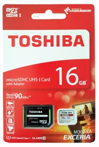Card De Memorie Toshiba M302 16GB Micro SDHC Clasa 10 + Adaptor Negru