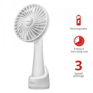 TRUST Ventu-Go Portable Cooling Fan Â– white