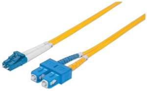 Intellinet Fiber optic patch cable LC-SC duplex 2m 9/125 OS2 singlemode
