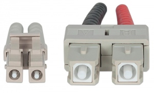 Intellinet Fiber optic patch cable LC-SC duplex 2m 50/125 OM3 multimode