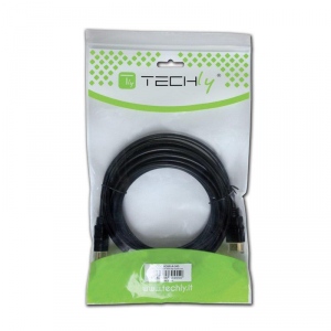 Techly Monitor cable HDMI-HDMI M/M 1.4 Ethernet, shielded, 5m, black
