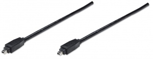 Manhattan cablu IEEE 1394 FireWire 4 pini/4 pini M/M 3m negru