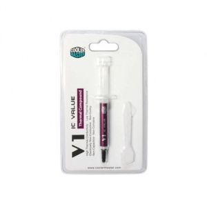  COOLER MASTER Thermal Grease IC Value V1, Color White, Specific Gravity 2.5, Thermal Conductivity >1.85 W/m-K, Volume Resistivity 1.0E+10 ohm-cm, Thermal Impedance <0.201 degree Celsius-in2/W, 4.6g