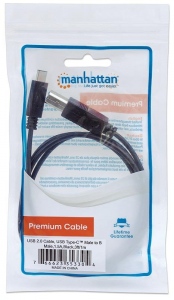Manhattan Cablu USB 2.0, tip C/ tip B M/M 1m negru
