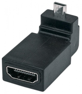 Manhattan Adaptor HDMI, HDMI micro D pentru HDMI A, M/F, unghiular 90° în sus