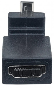 Manhattan Adaptor HDMI, HDMI micro D pentru HDMI A, M/F, unghiular 90° în sus