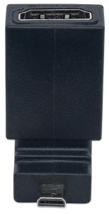 Manhattan Adaptor HDMI, HDMI micro D pentru HDMI A, M/F, unghiular 90Â° Ã®n sus