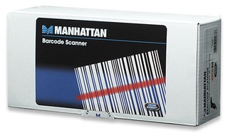 Manhattan CCD Barcode Scanner 2 cm Scan Depth Red LED PS/2