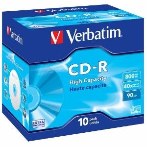 BLANK CD-R Verbatim DATALIFE 800MB HIGH CAPACITY JC