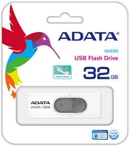 Memorie USB Adata UV220 32GB USB 2.0 White-Grey