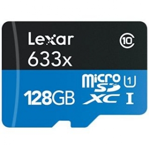 Card De Memorie Lexar 128GB Micro SDXC + Adaptor Clasa 10 Blue