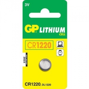 Lithium button battery GP Batteries CR1220-U1 3.0V | blister 1 pcs