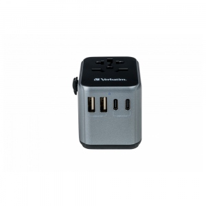 Adaptor universal Verbatim UTA-03, 6-in-1Priza cu USB-C PD si QC, 2 x USB-C, 2 x USB-A 
