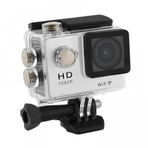 2.0-- Waterproof Sports Camera Full HD QOLTEC for helmet/bike | Wi-Fi | silver