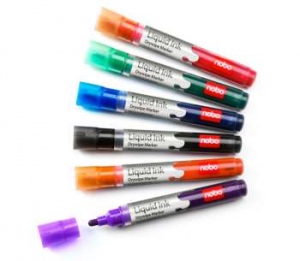 NOBO cerneala lichida markere, culori diverse, 6 buc.