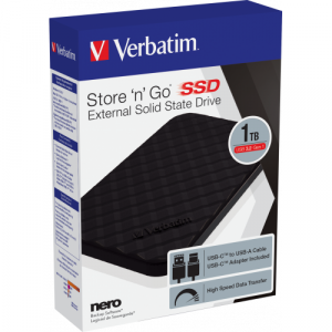 SSD Extern Verbatim StoreÂ´NÂ´Go 1TB USB 3.2 GEN1 Black