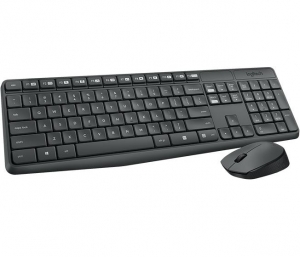 Kit Tastatura + Mouse Wireless Logitech MK235 Negru