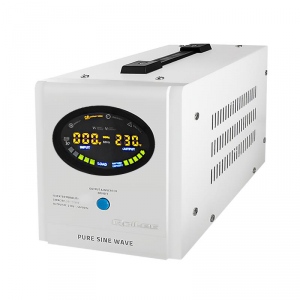 UPS Qoltec Inverter/ Emergency power supply Pure Sine Wave 700W 1000VA LCD white