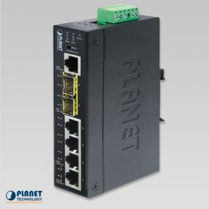 Switch Planet IP30 Industrial L2/L4 4 Porturi 10/100/1000 Mbps
