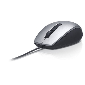 Mouse Cu Fir Dell Laser Scroll USB (6 Buttons) Negru-Argintiu