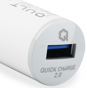 QULT-CAR CHARGER USB QUICK CHARGE 2.0 white