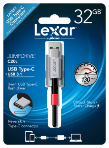 Memorie USB Lexar JumpDrive C20c USB Type-C 32GB USB 3.1 Black