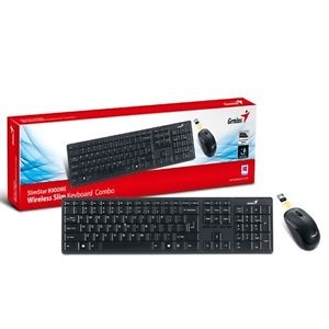 Kit Tastatura + Mouse Wireless Genius Slimstar 8000-ME Negru
